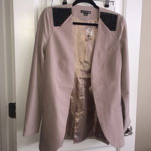 Tan studded blazer